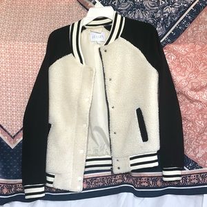 Delia’s Faux Sheepskin Bomber Bomber Jacket